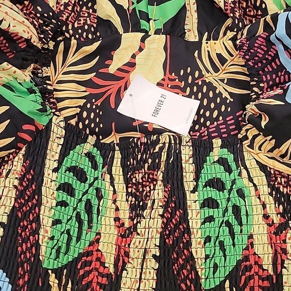 Forever 21 ,Tropican Print Cotton  Maxi Dress - Picture 7 of 7